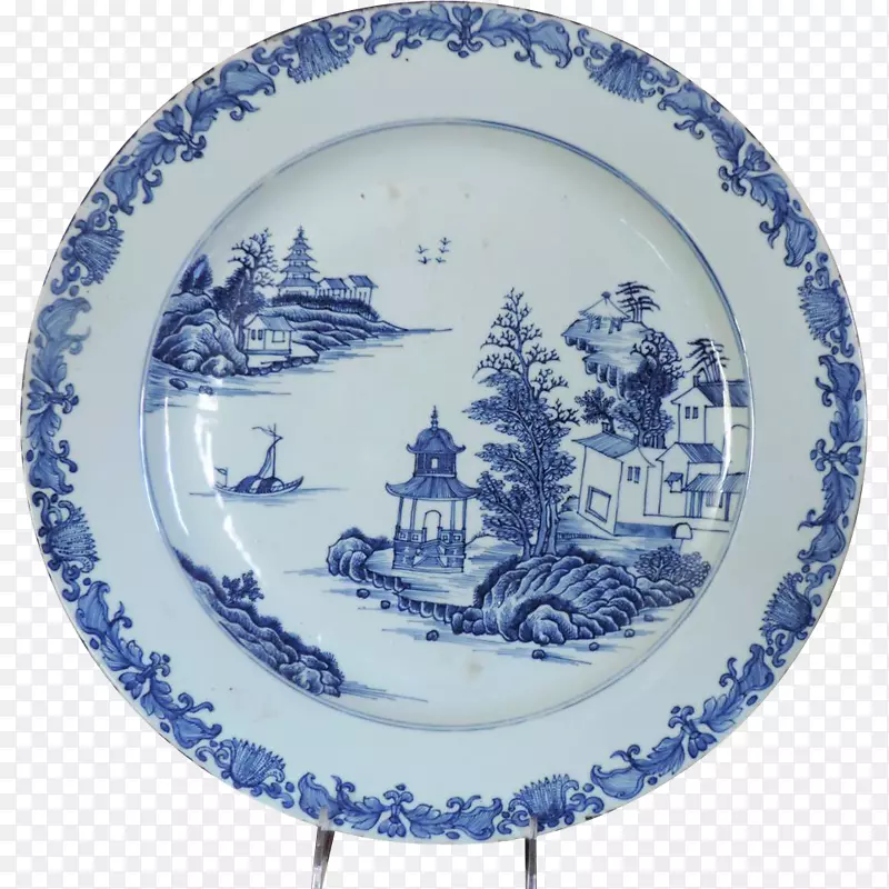 18世纪青花瓷餐具盘