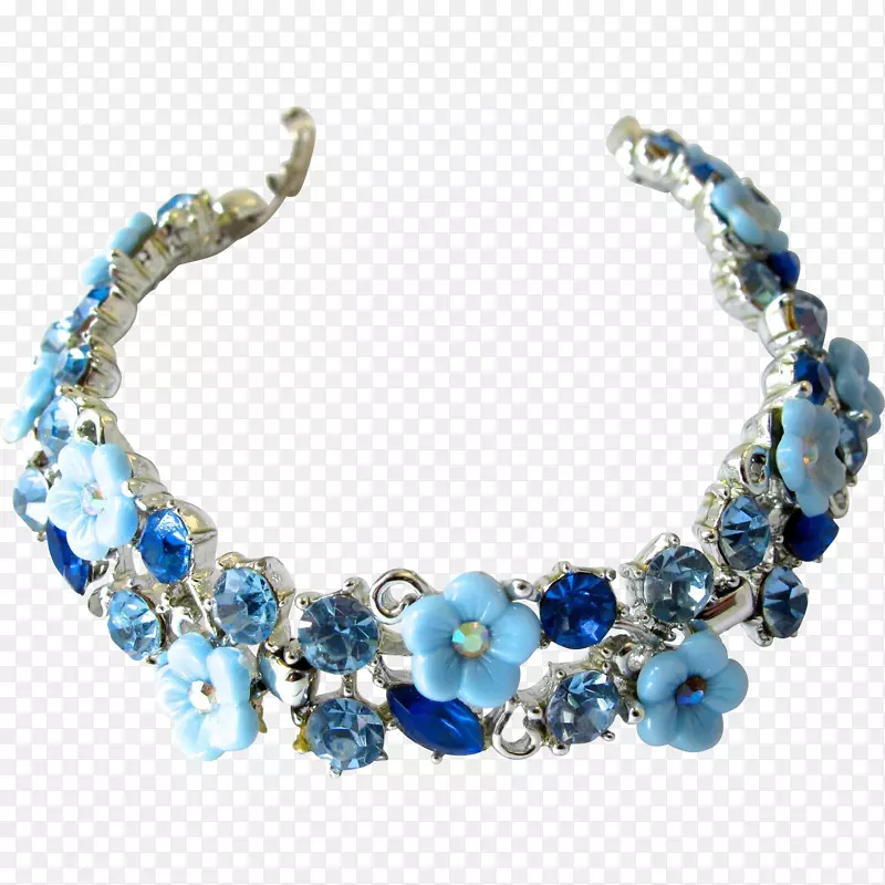 蓝色手镯珠宝服装饰品花环