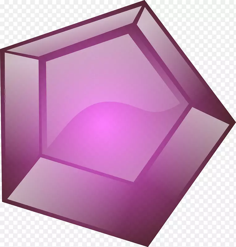 宝石紫色钻石剪贴画-双子座