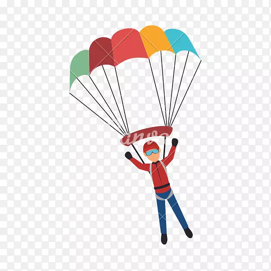 跳伞降落伞运动夹艺术降落伞