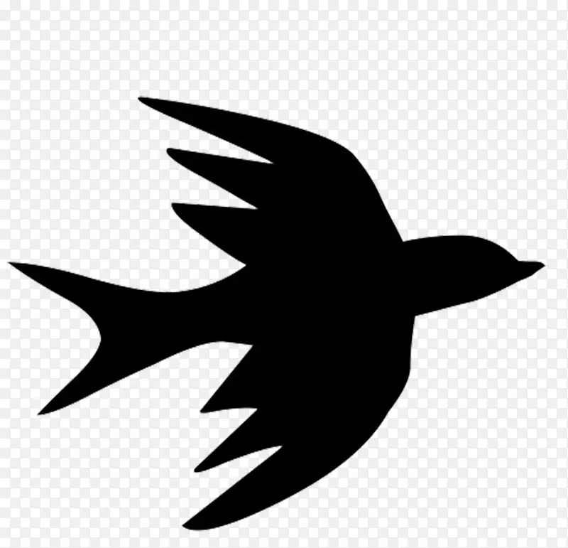 鸟类飞行燕子轮廓-鸟类轮廓