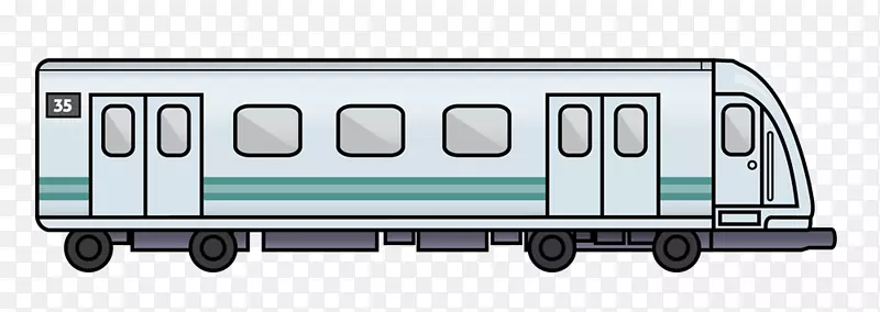 快速运输地铁轨道运输剪辑列车车厢剪贴画