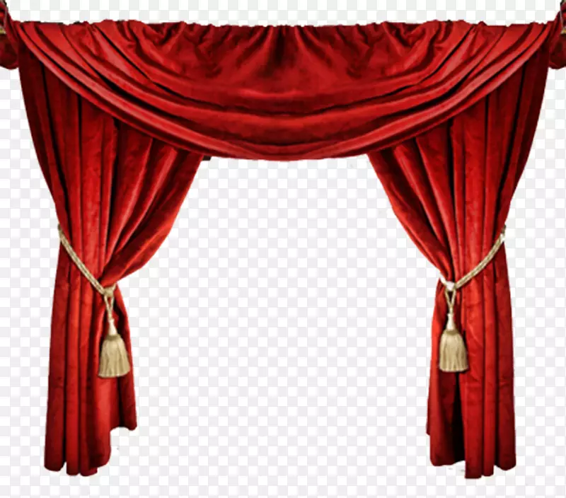 窗帘布和舞台窗帘浅红色窗帘