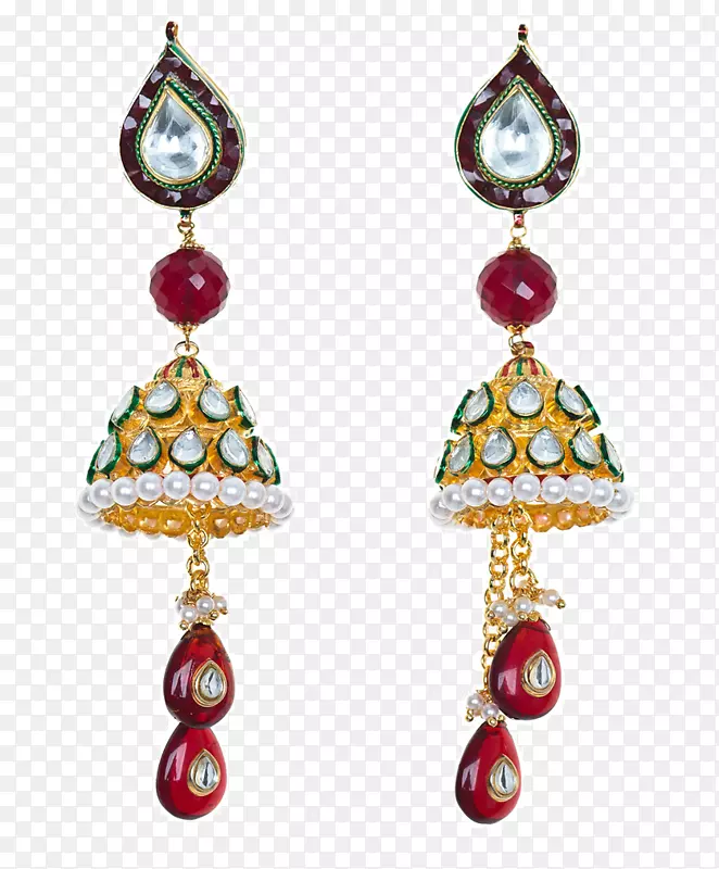 印度耳环珠宝首饰设计宝石耳环