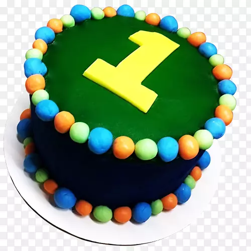 生日蛋糕托杯蛋糕糖霜和糖霜面包店-1岁生日