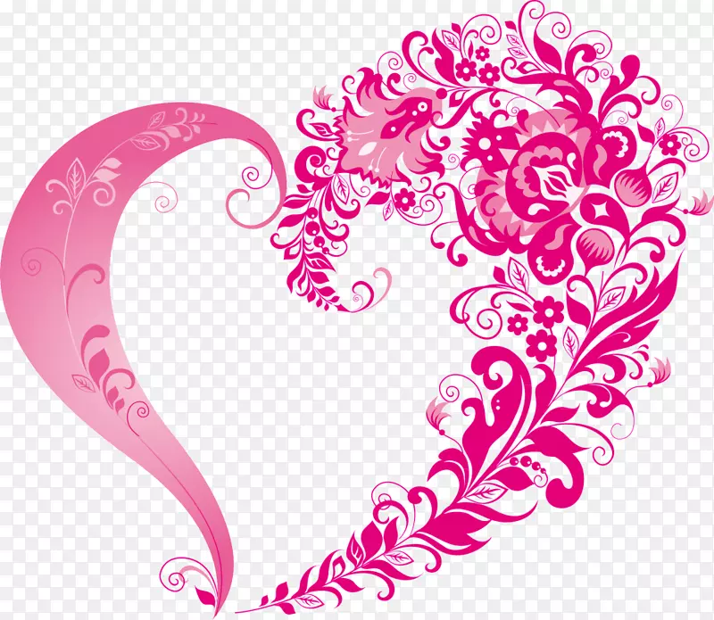 心夹艺术-粉红壁纸