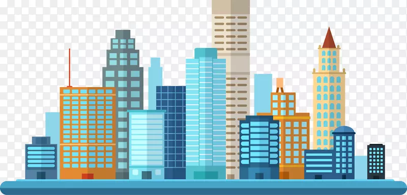 班加罗尔微软PowerPoint城市建筑演示文稿-天际线