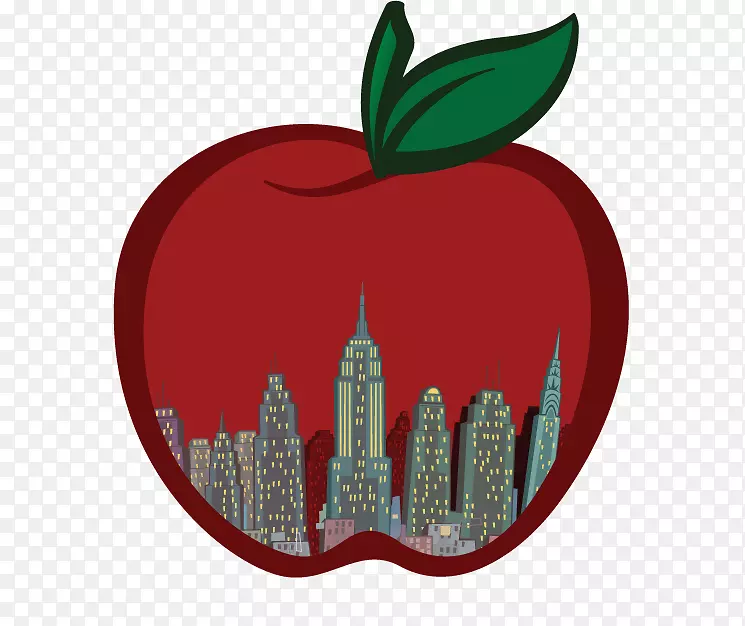 曼哈顿大苹果剪贴画-纽约
