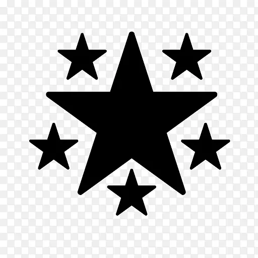 计算机图标艺术和文化中的五角星多边形-5颗星