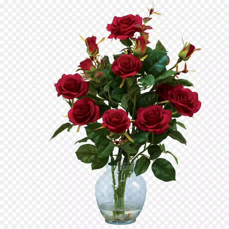 花瓶人造花玫瑰花设计-玫瑰花
