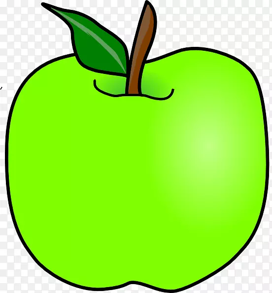 苹果铅笔剪贴画-绿色苹果