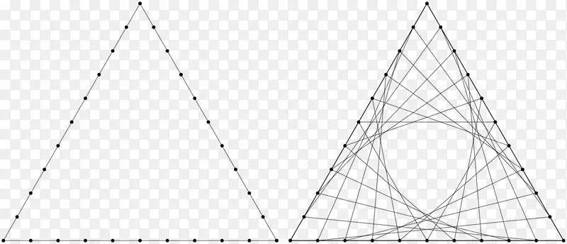 三角形黑白对称结构单色曲线