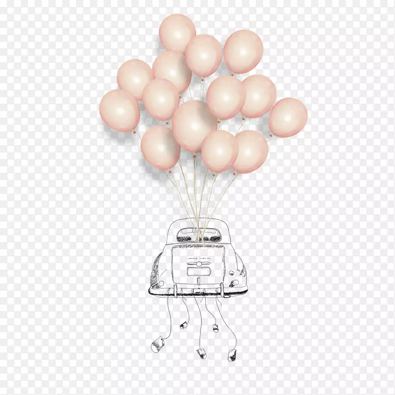 生日蛋糕气球波尔沃尔时尚-水彩画蛋糕