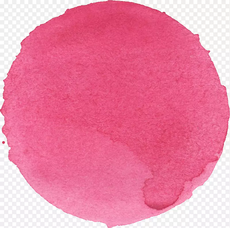 红粉色洋红圆花瓣粉红色水彩