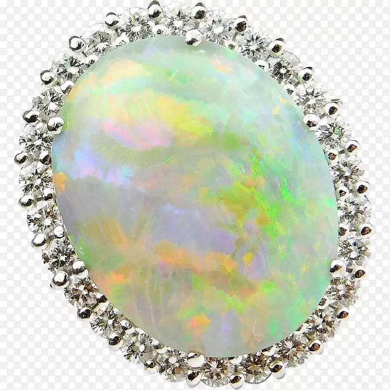 耳环蛋白石宝石-100-天然宝石