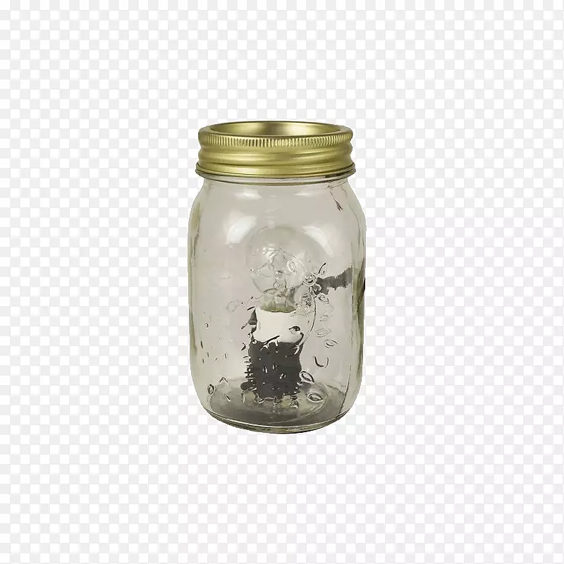 梅森罐，玻璃盖子，餐具，蜡烛和油温器-梅森罐