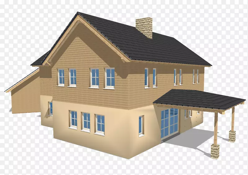 房屋建筑三维电脑图形甜美的家庭三维房屋