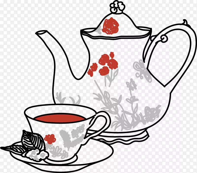 茶壶咖啡马沙拉海吐司-茶