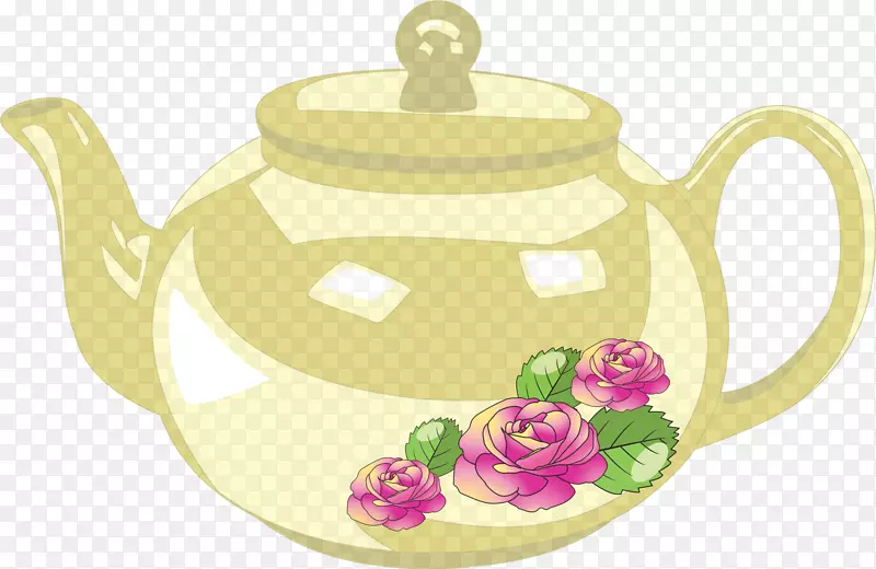 绿茶茶壶夹艺术-茶