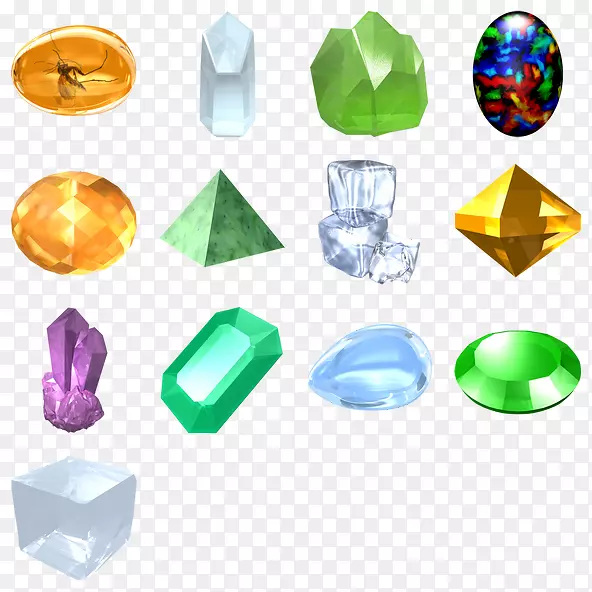 水晶宝石计算机图标石英晶体