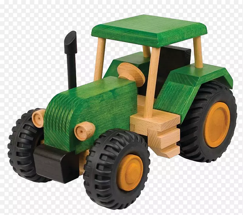 玩具拖拉机，木材拖车-拖拉机