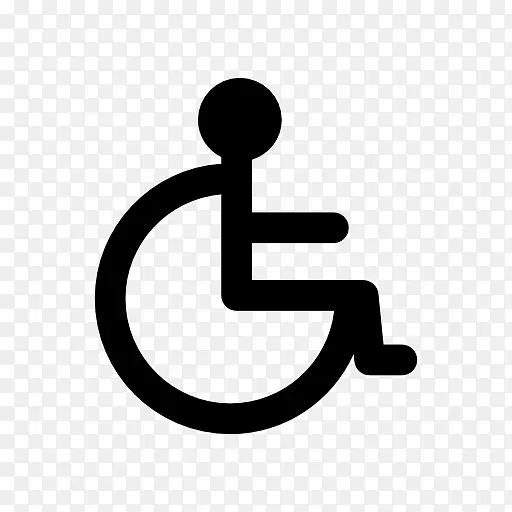 残疾轮椅电脑图标国际无障碍通行标志-轮椅