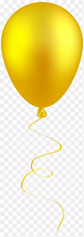 气球剪贴画-黄色