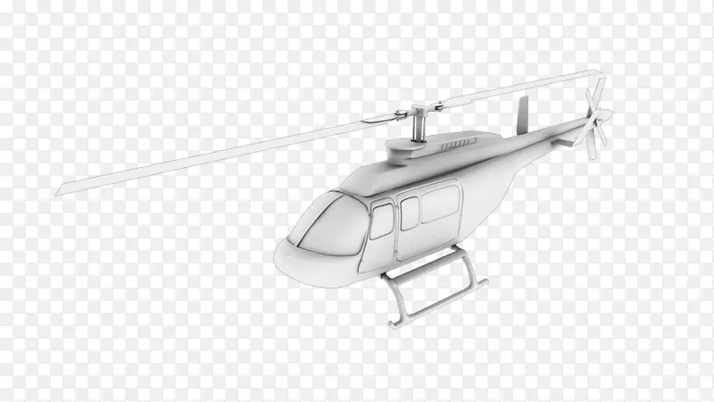 直升机飞机三维计算机图形三维旋翼机模型直升机