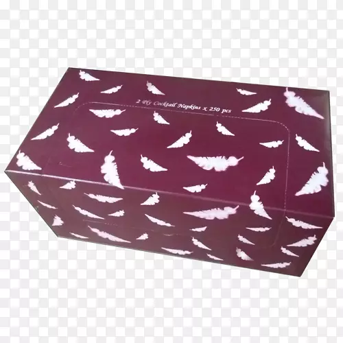 红栗色长方形盒垫-餐巾纸