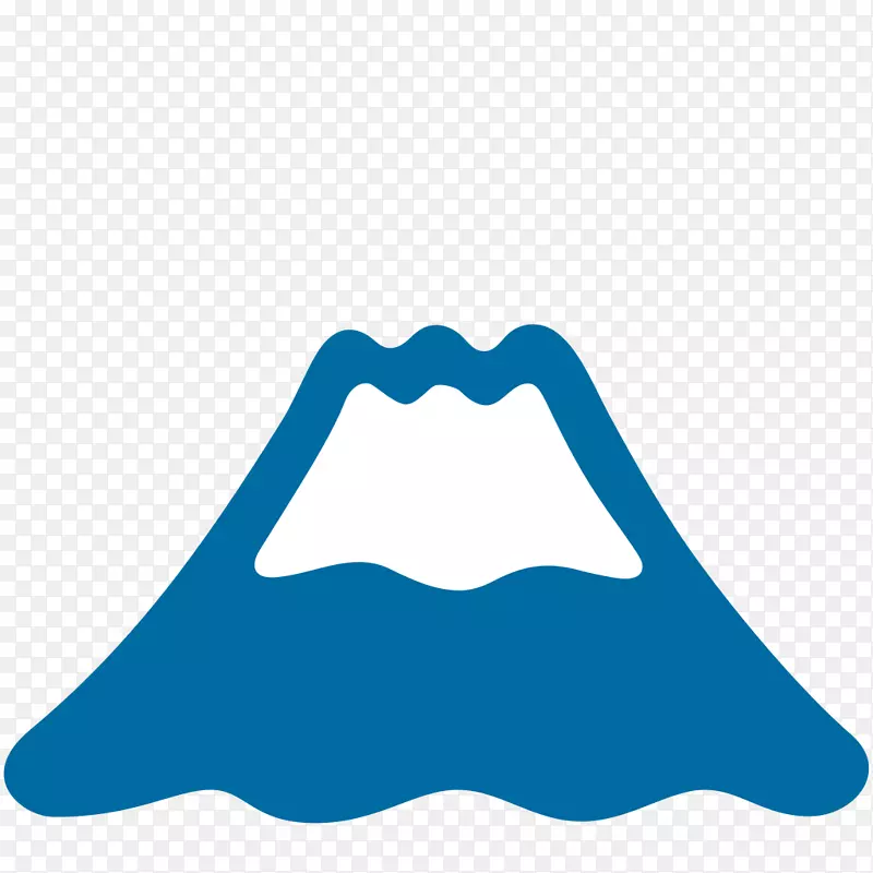 富士山表情符号独角形剪贴画-富士山