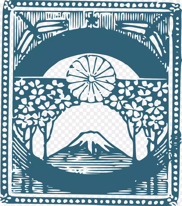36次富士山电脑图标樱花剪贴画-富士山