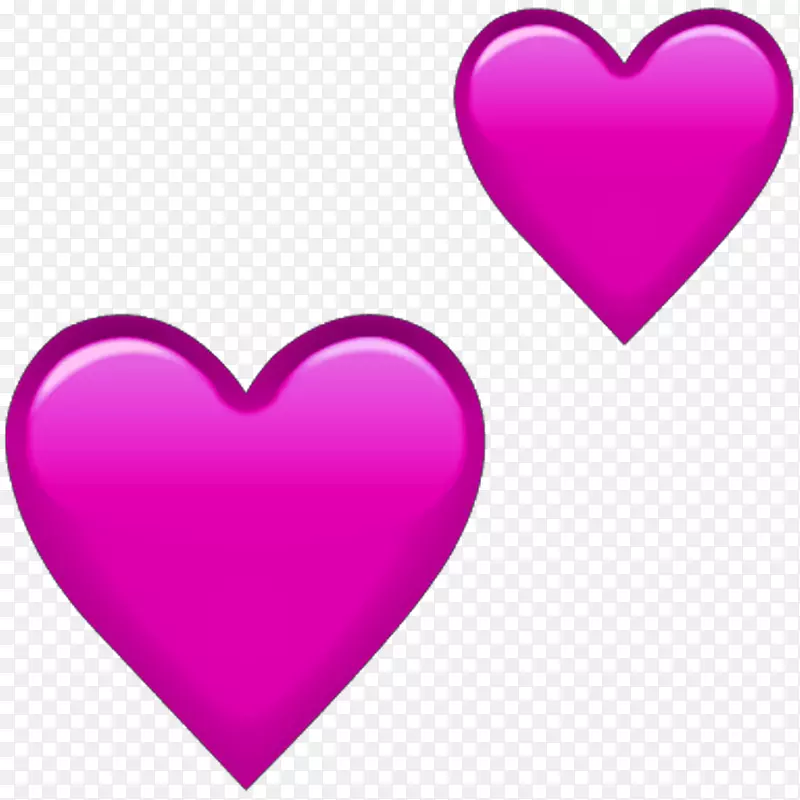 表情符号心脏贴纸夹艺术-粉红色心脏