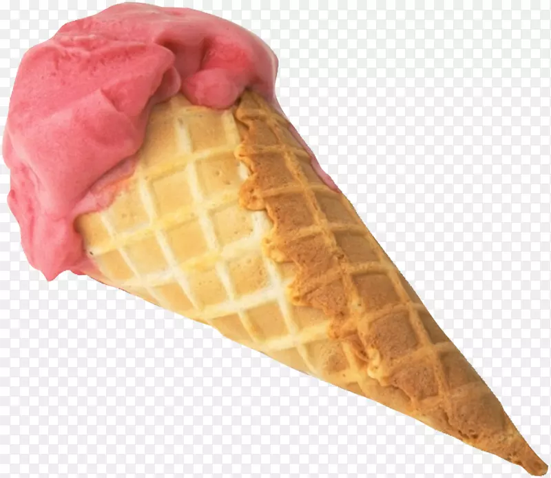 冰淇淋锥巧克力冰淇淋草莓冰淇淋