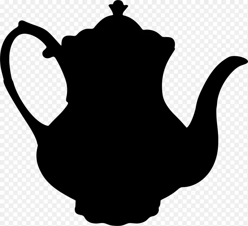 茶壶茶杯轮廓茶壶