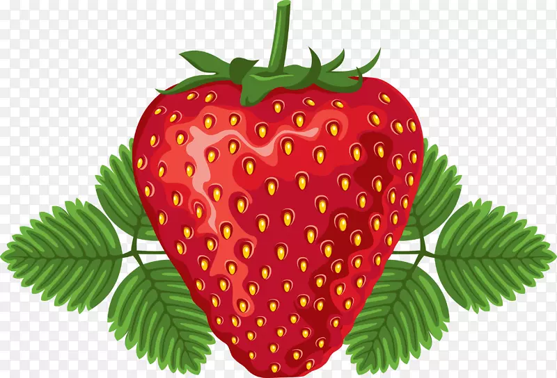 草莓派短蛋糕剪贴画-草莓