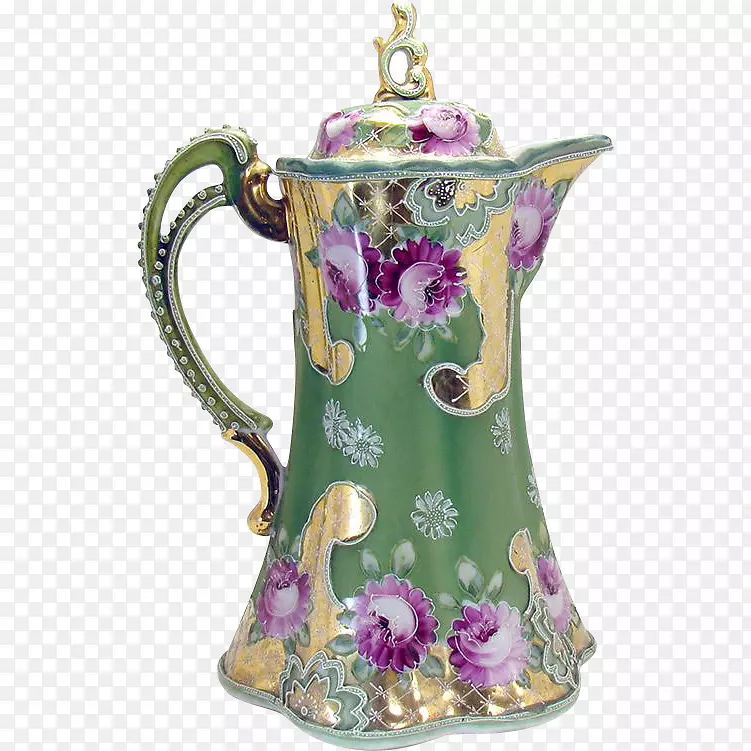 茶壶陶瓷咖啡壶手绘