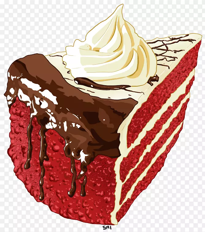 红天鹅绒蛋糕纸杯蛋糕巧克力蛋糕糖霜红天鹅绒