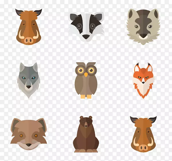 猫头鹰鸟动物电脑图标野生动物可爱的动物