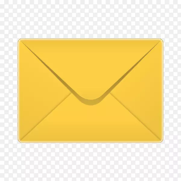 矩形方黄信封邮件