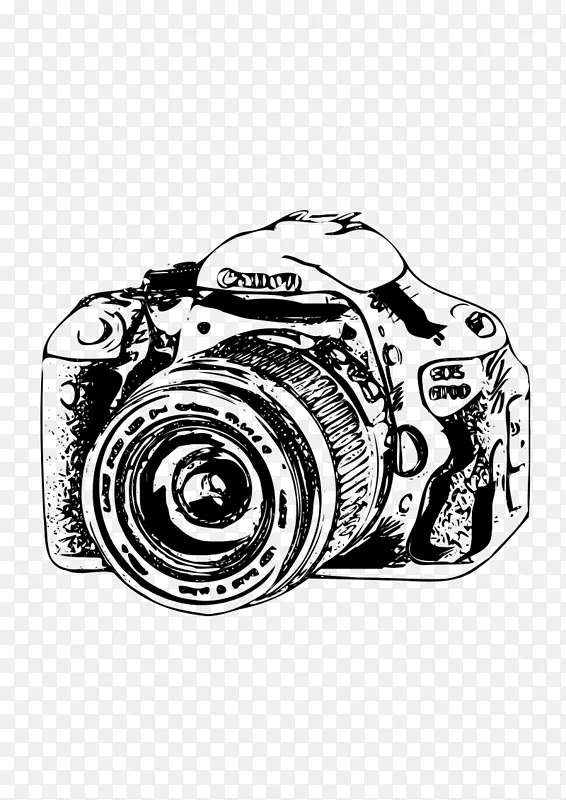 佳能Eos相机摄影剪辑艺术相机素描