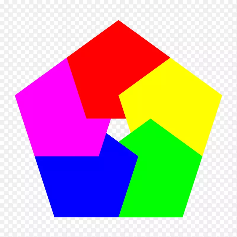 彭罗斯三角五边形彩色剪贴画.六边形