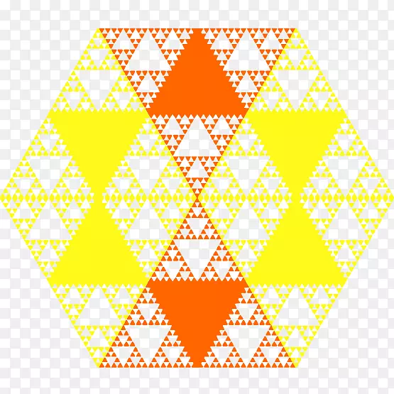 分形六边形Sierpinski三角形剪贴画.六边形