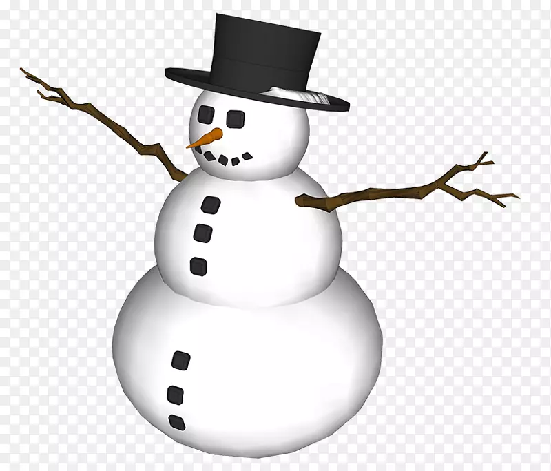 雪人帽冬季剪贴画-雪人