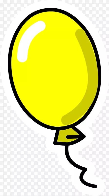 企鹅俱乐部气球夹艺术-黄色