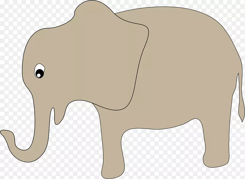 非洲象亚洲象猛犸动物手绘