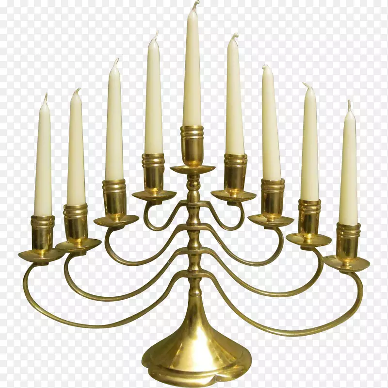 犹太光明节烛台-黄铜