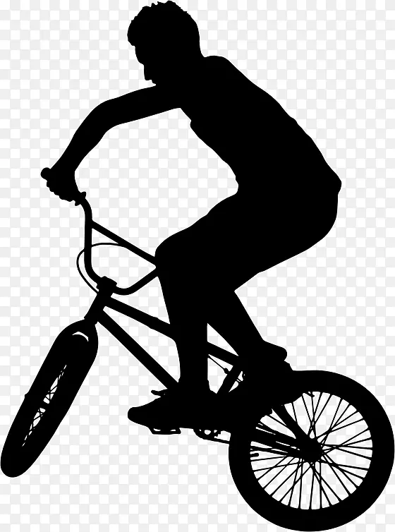 BMX自行车剪影-BMX