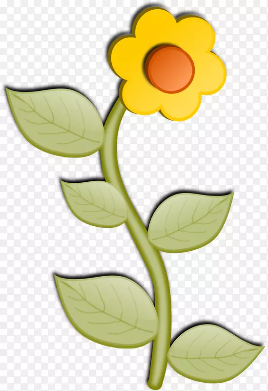 花卉设计剪贴画-向日葵叶