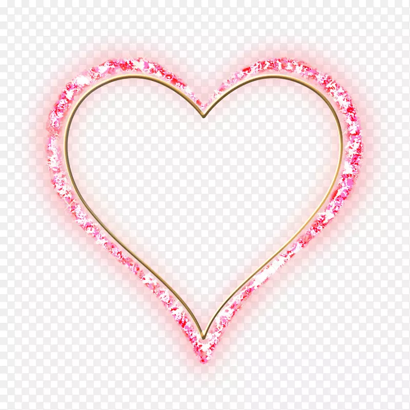 相框心粉色钻石夹艺术.粉红色标签