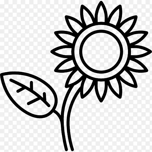 电脑图标常见的向日葵剪贴画.向日葵叶